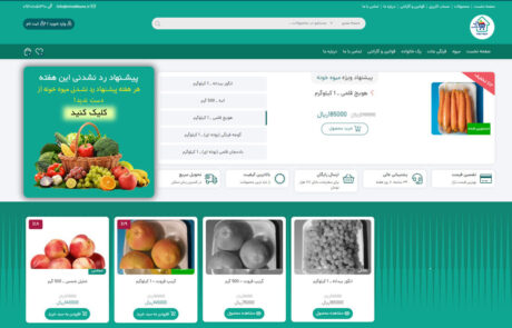 سایت فروشگاه میوه خونه 2 mivekhune2
